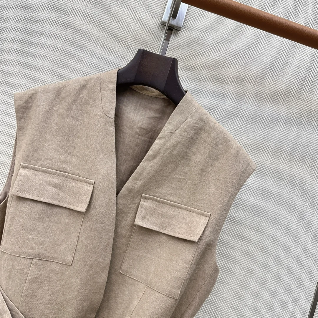 BALENCIAGA Vests Linen Beige S M L C65202609062204 - Image 5