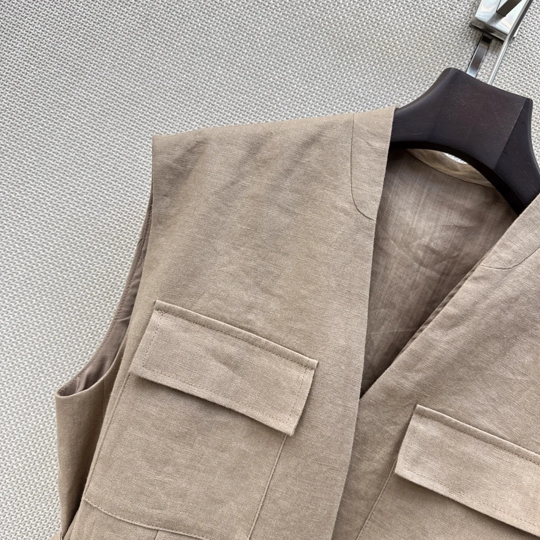 BALENCIAGA Vests Linen Beige S M L C65202609062204 - Image 7
