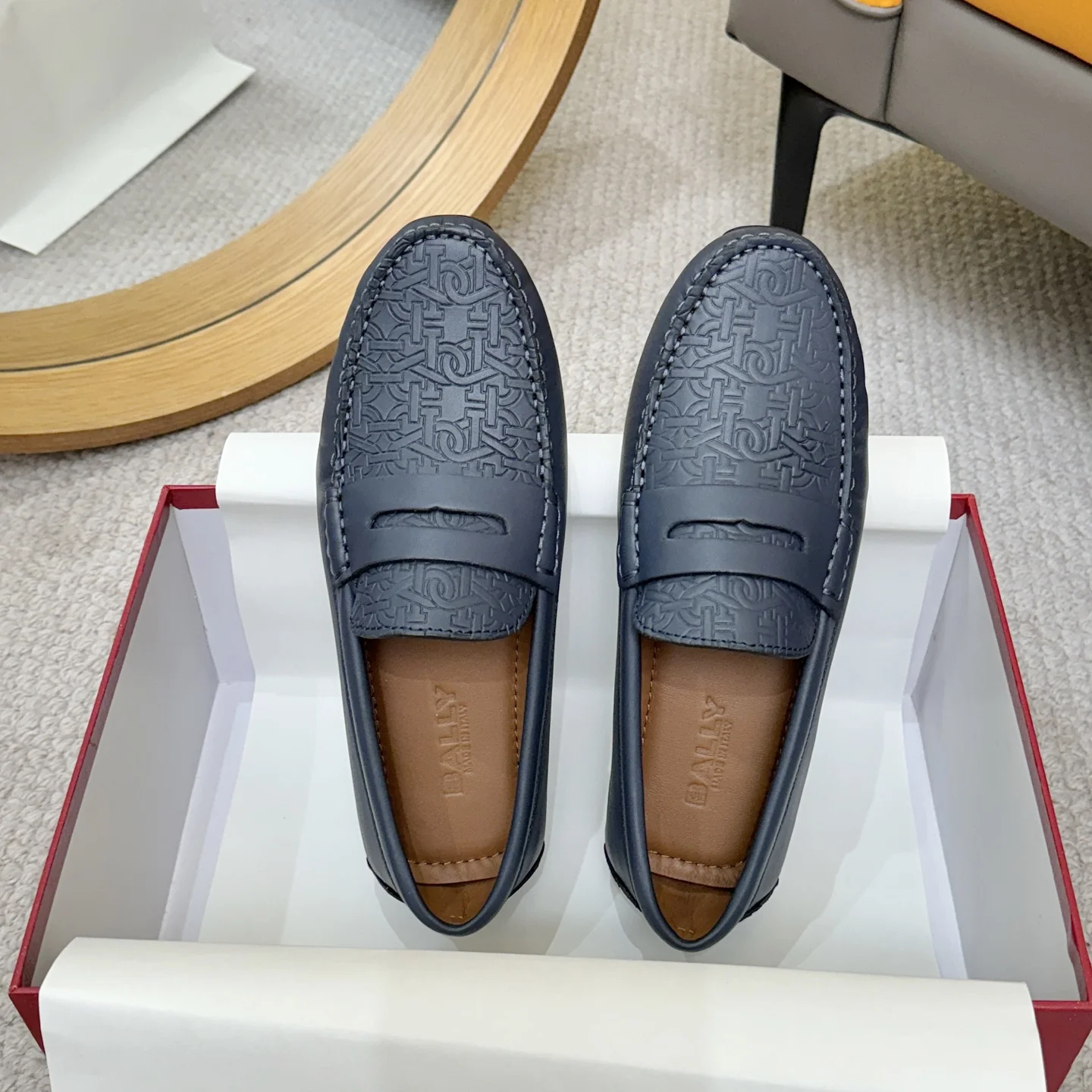 BALLY Loafers Leather Blue EU38-44 B00202609110161 - Image 2