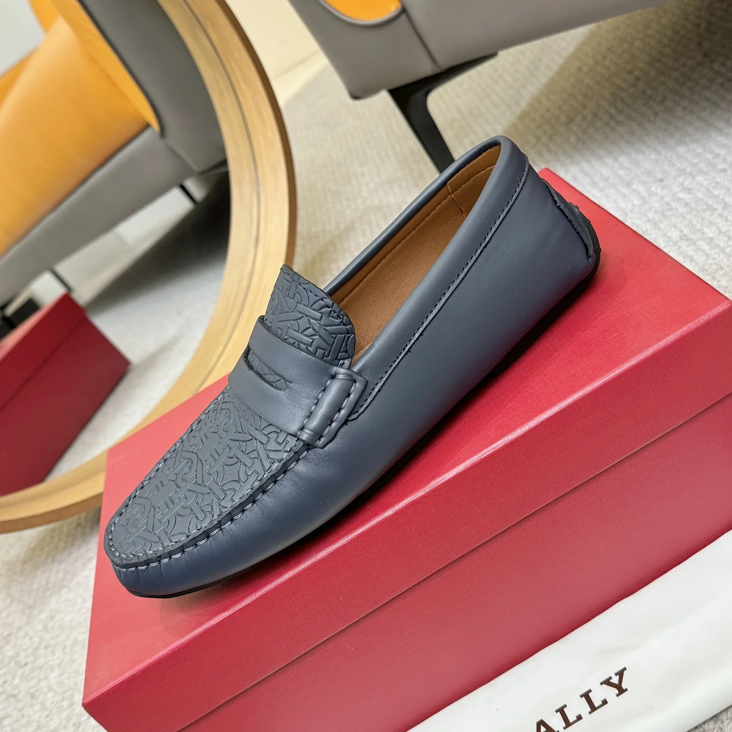 BALLY Loafers Leather Blue EU38-44 B00202609110161 - Image 6