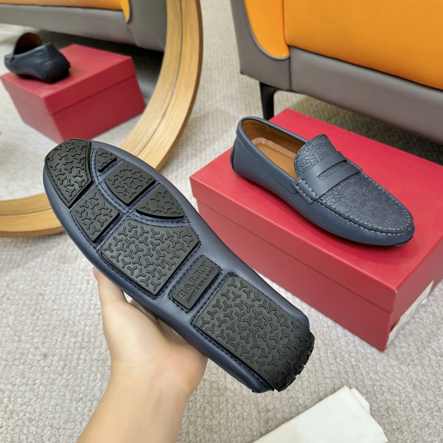 BALLY Loafers Leather Blue EU38-44 B00202609110161 - Image 7
