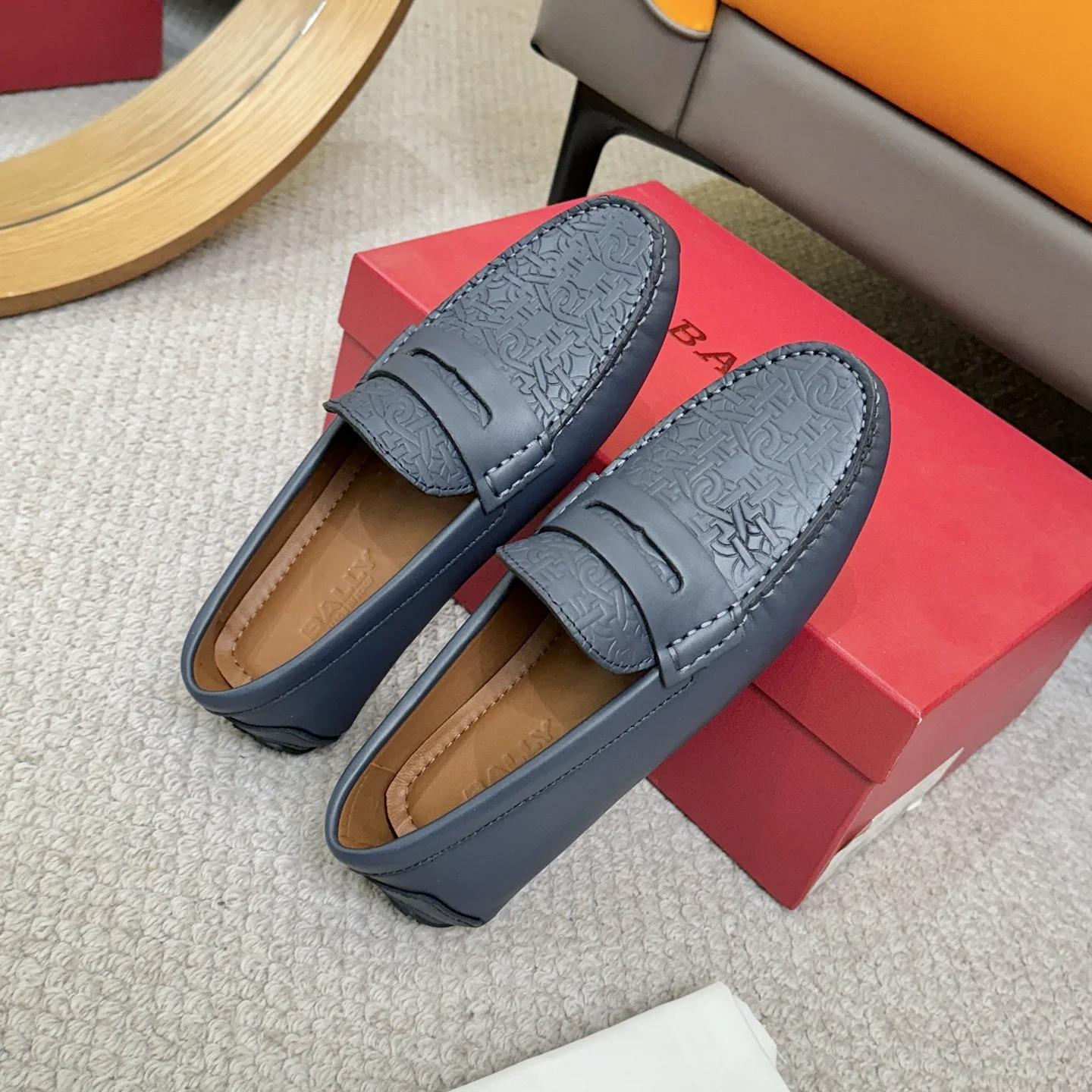 BALLY Loafers Leather Blue EU38-44 B00202609110161 - Image 8