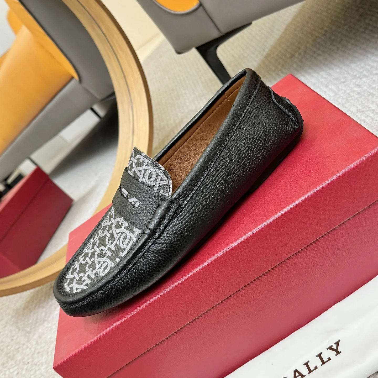 BALLY Loafers Top-grain Leather Black-White EU38-46 B00202609110163 - Image 6