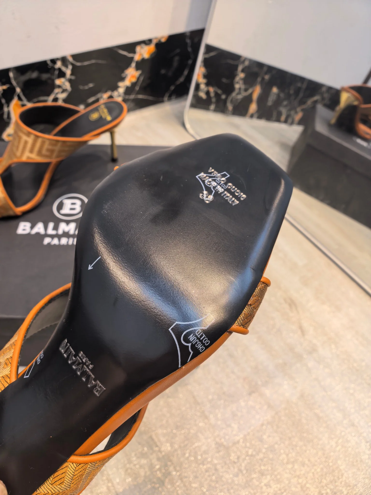 BALMAIN Mules Brown-Orange B60202609110176 - Image 6