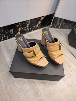 Alternative view of BALMAIN Slides Leather Beige-Gold EU36-42 C60202609110182