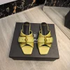 BALMAIN Slides Leather Yellow-Gold EU36-42 C00202609110178
