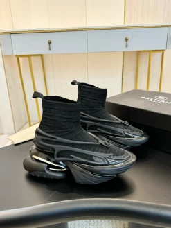Alternative view of BALMAIN Sneakers Mixed Materials Black EU35-46 C90202609110082