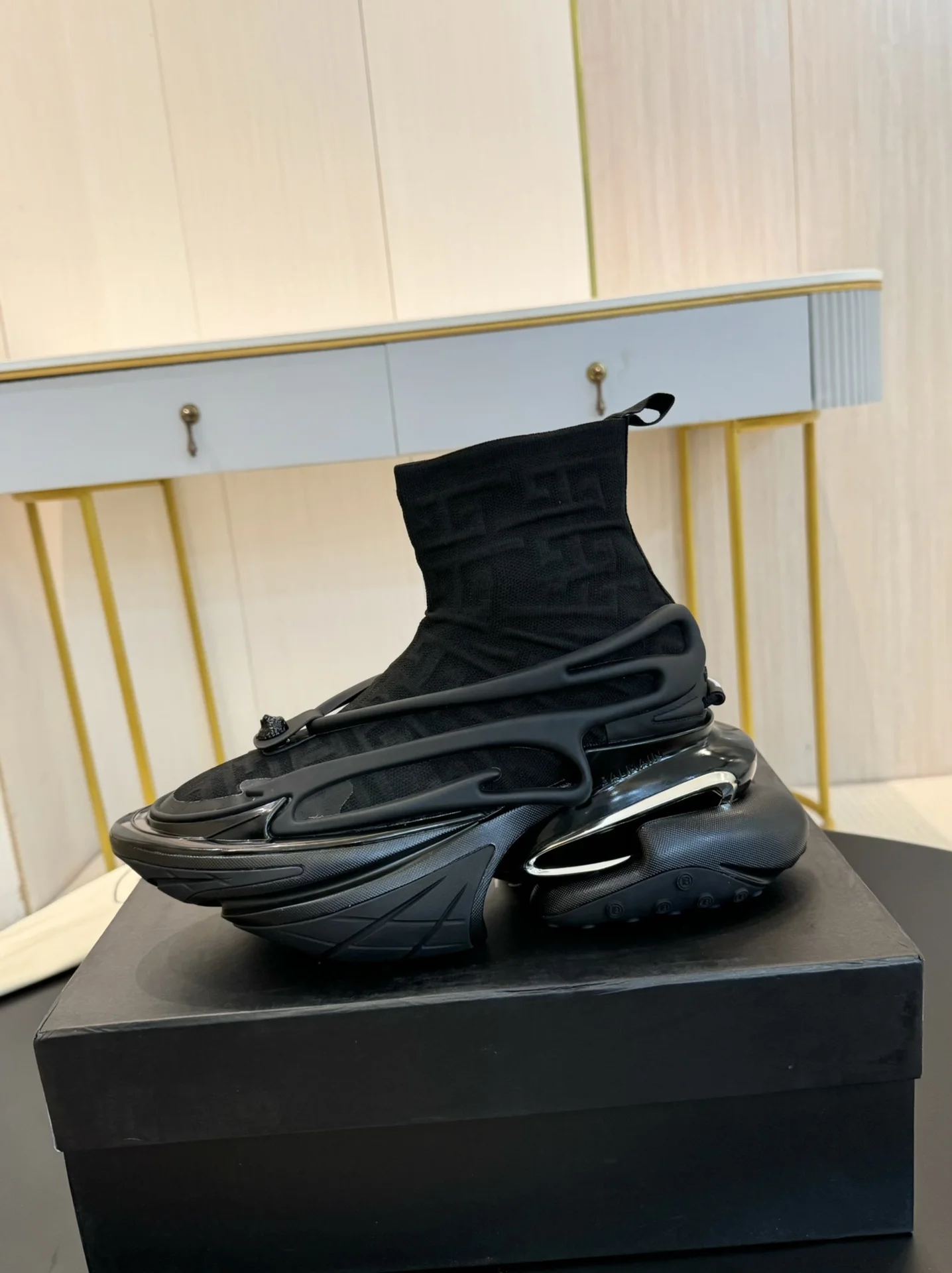BALMAIN Sneakers Mixed Materials Black EU35-46 C90202609110082 - Image 3