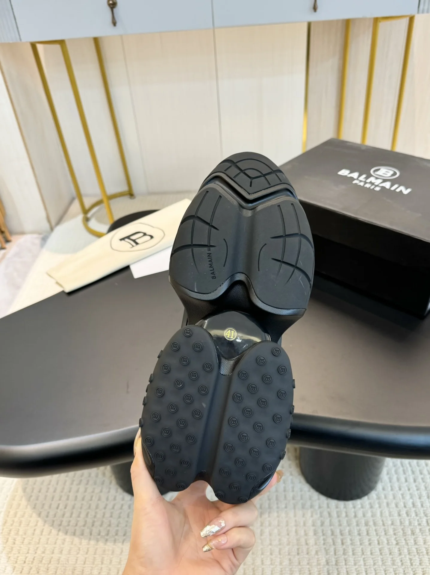 BALMAIN Sneakers Mixed Materials Black EU35-46 C90202609110082 - Image 9
