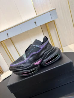 BALMAIN Sneakers Mixed Materials Black-Purple EU35-46 C90202609110071