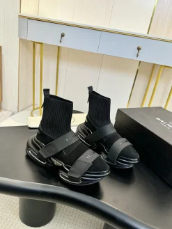 Alternative view of BALMAIN Sneakers Mixed Materials Black-Silver EU35-46 C90202609110075
