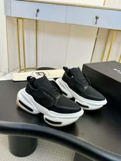Alternative view of BALMAIN Sneakers Mixed Materials Black-White EU35-46 C90202609110078