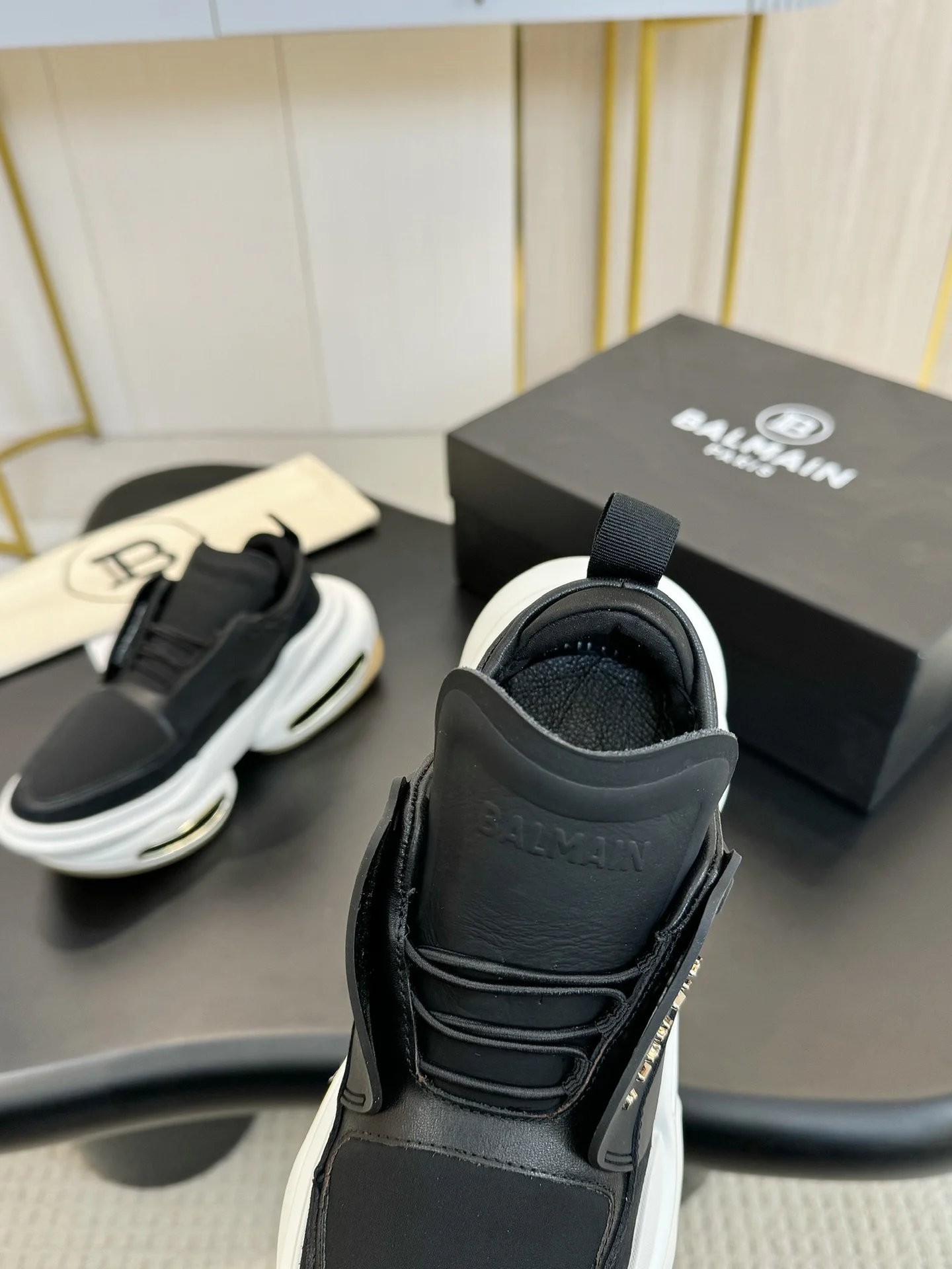 BALMAIN Sneakers Mixed Materials Black-White EU35-46 C90202609110078 - Image 5