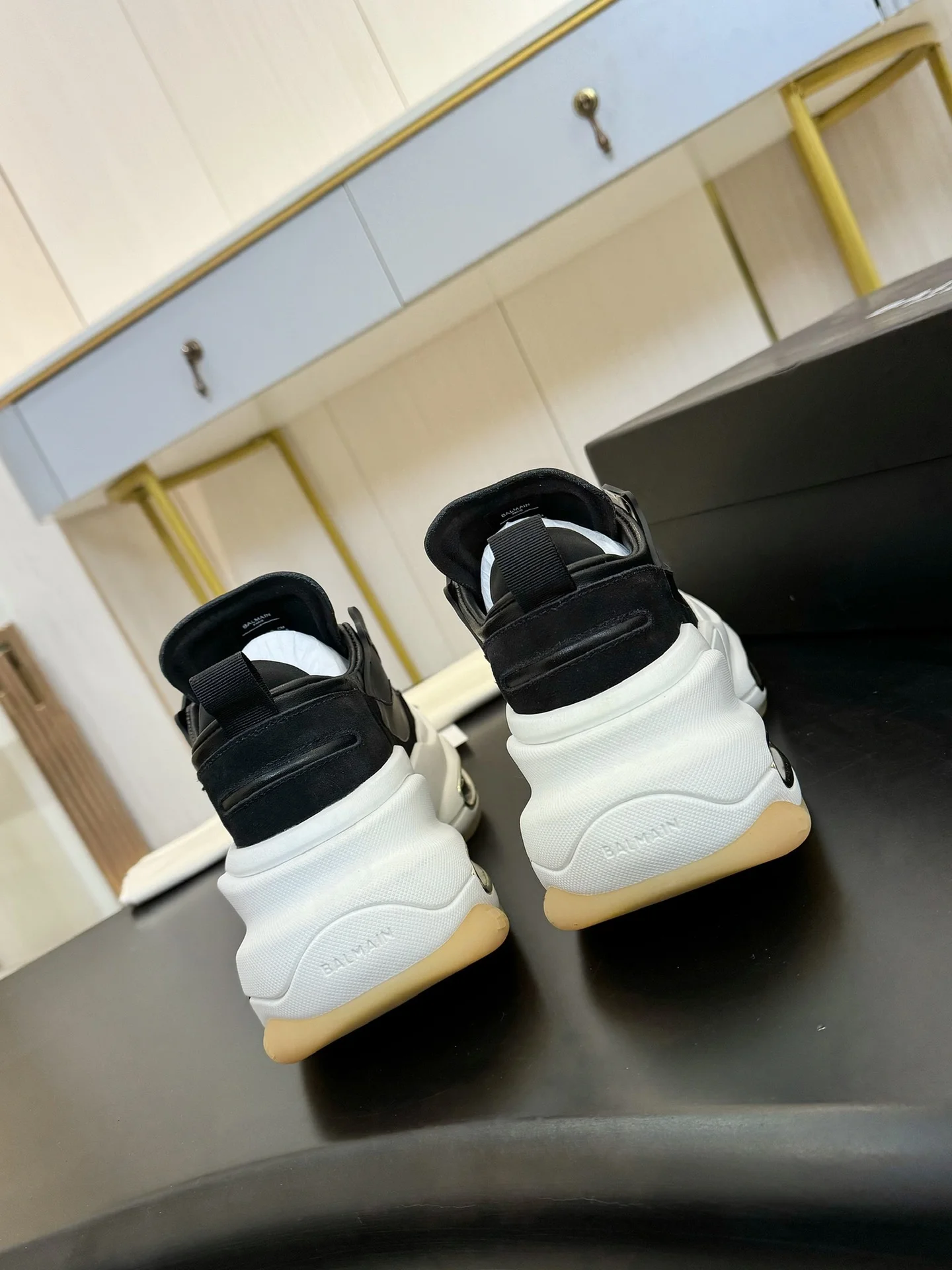 BALMAIN Sneakers Mixed Materials Black-White EU35-46 C90202609110078 - Image 7