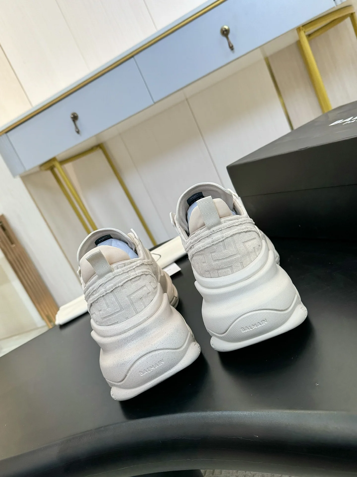 BALMAIN Sneakers Mixed Materials White-Beige EU35-46 C90202609110080 - Image 7