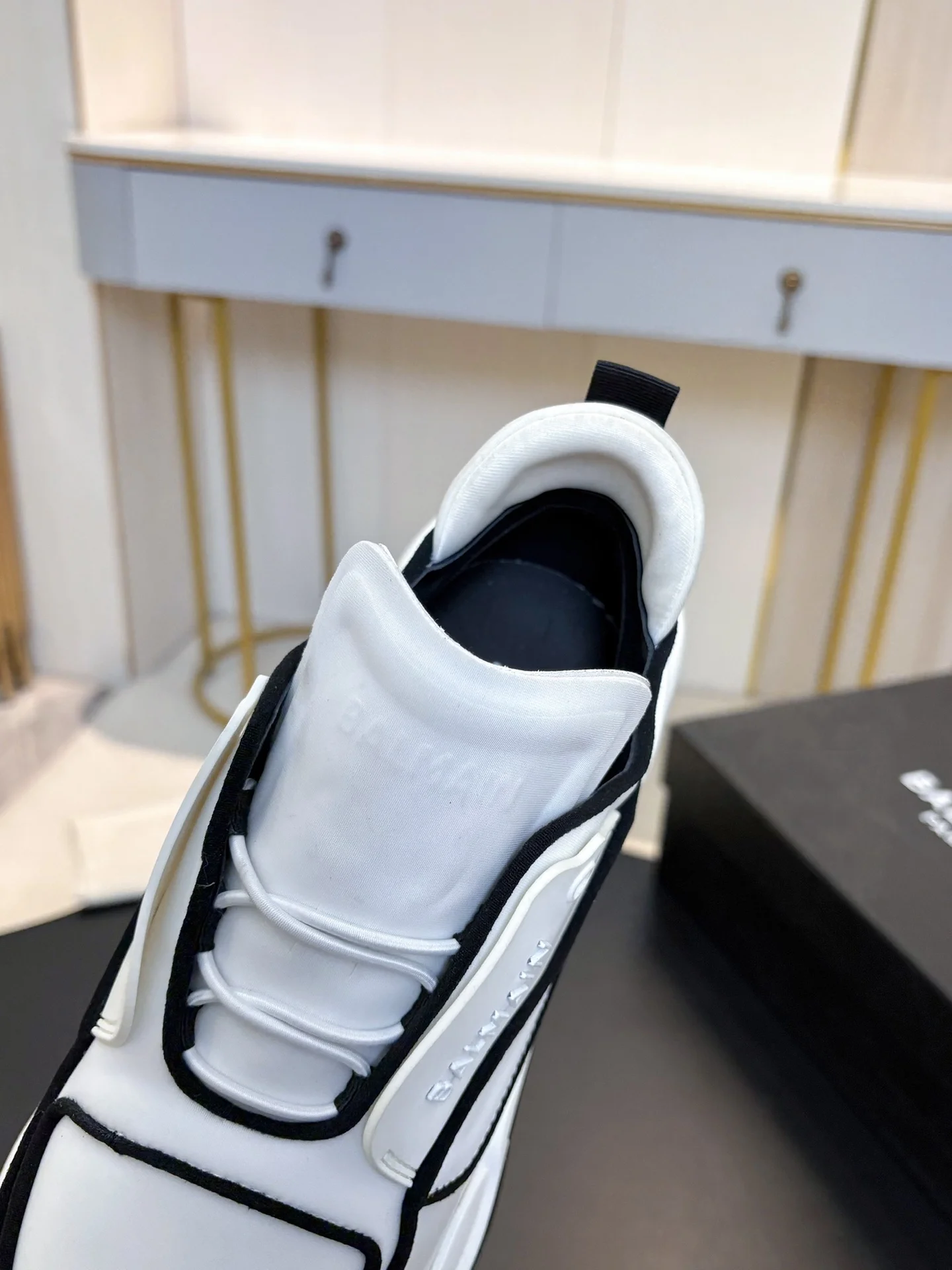 BALMAIN Sneakers Mixed Materials White-Black EU35-46 C90202609110072 - Image 3