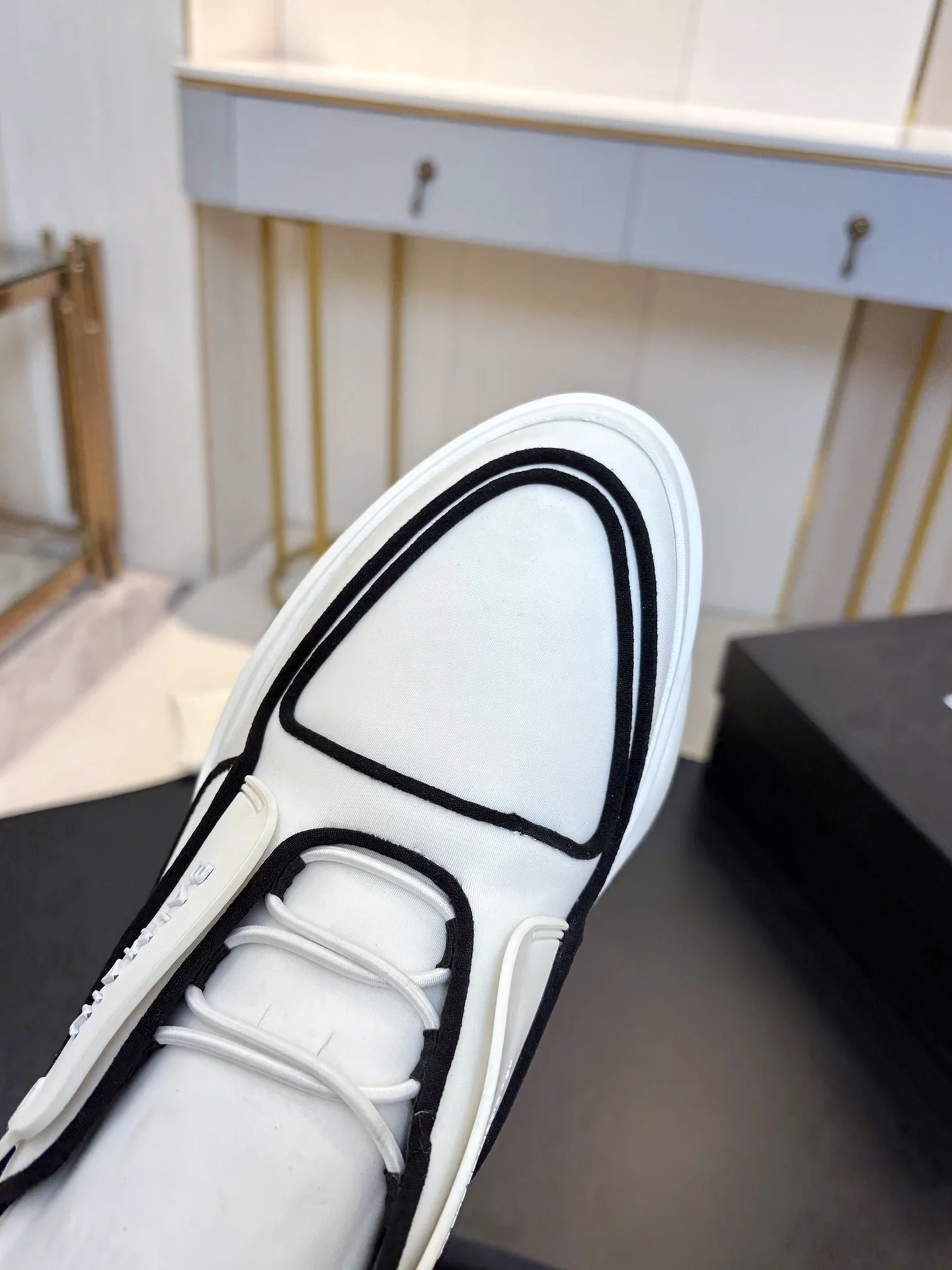 BALMAIN Sneakers Mixed Materials White-Black EU35-46 C90202609110072 - Image 7