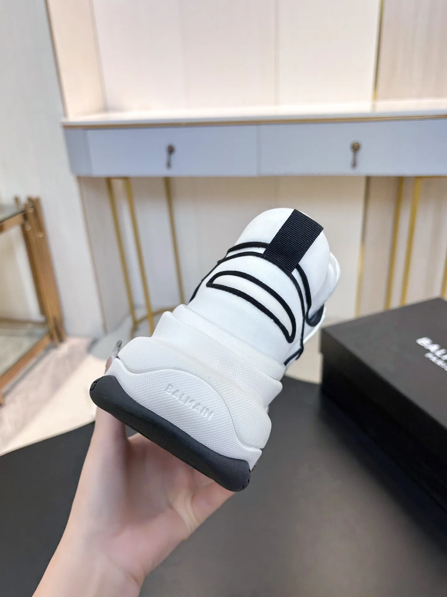 BALMAIN Sneakers Mixed Materials White-Black EU35-46 C90202609110072 - Image 8