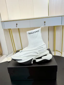 BALMAIN Sneakers Mixed Materials White-Black EU35-46 C90202609110073