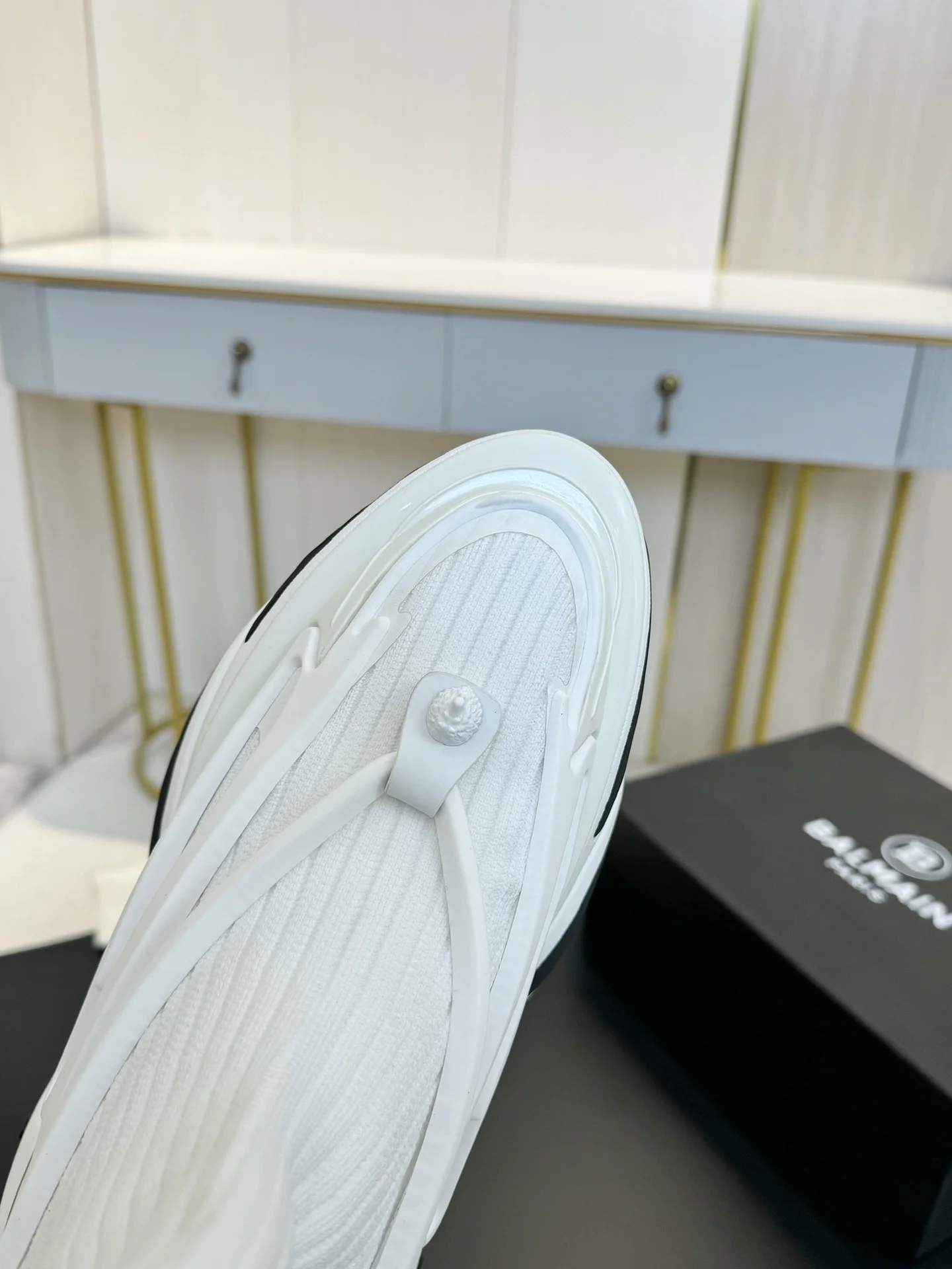 BALMAIN Sneakers Mixed Materials White-Black EU35-46 C90202609110073 - Image 9