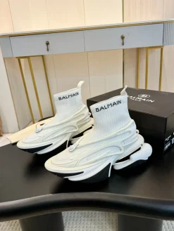 BALMAIN Sneakers Mixed Materials White-Black EU35-46 C90202609110083
