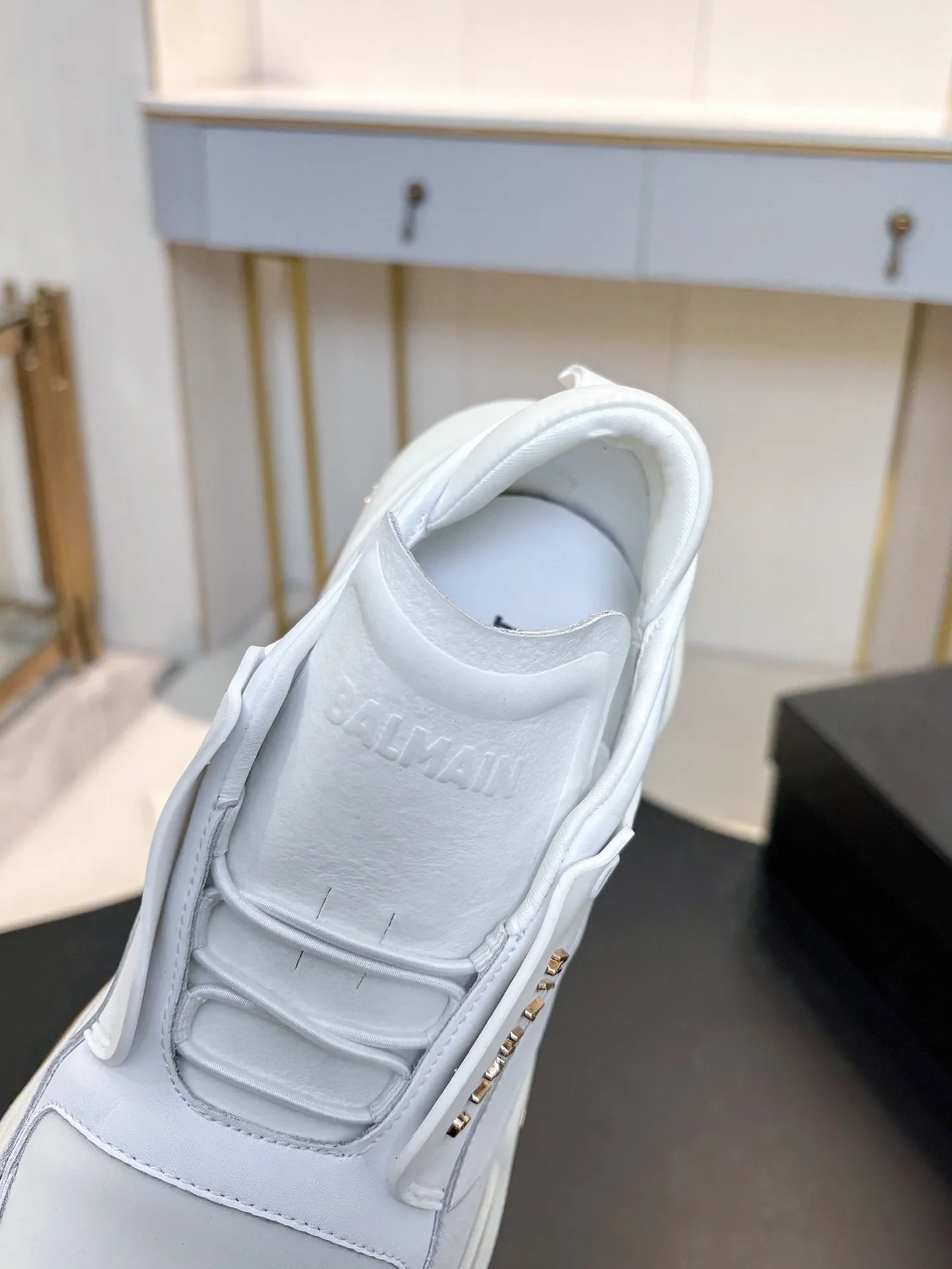 BALMAIN Sneakers Mixed Materials White-Gold EU35-46 C90202609110070 - Image 8