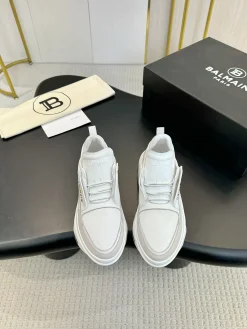 Alternative view of BALMAIN Sneakers Mixed Materials White-Grey EU35-46 C90202609110077