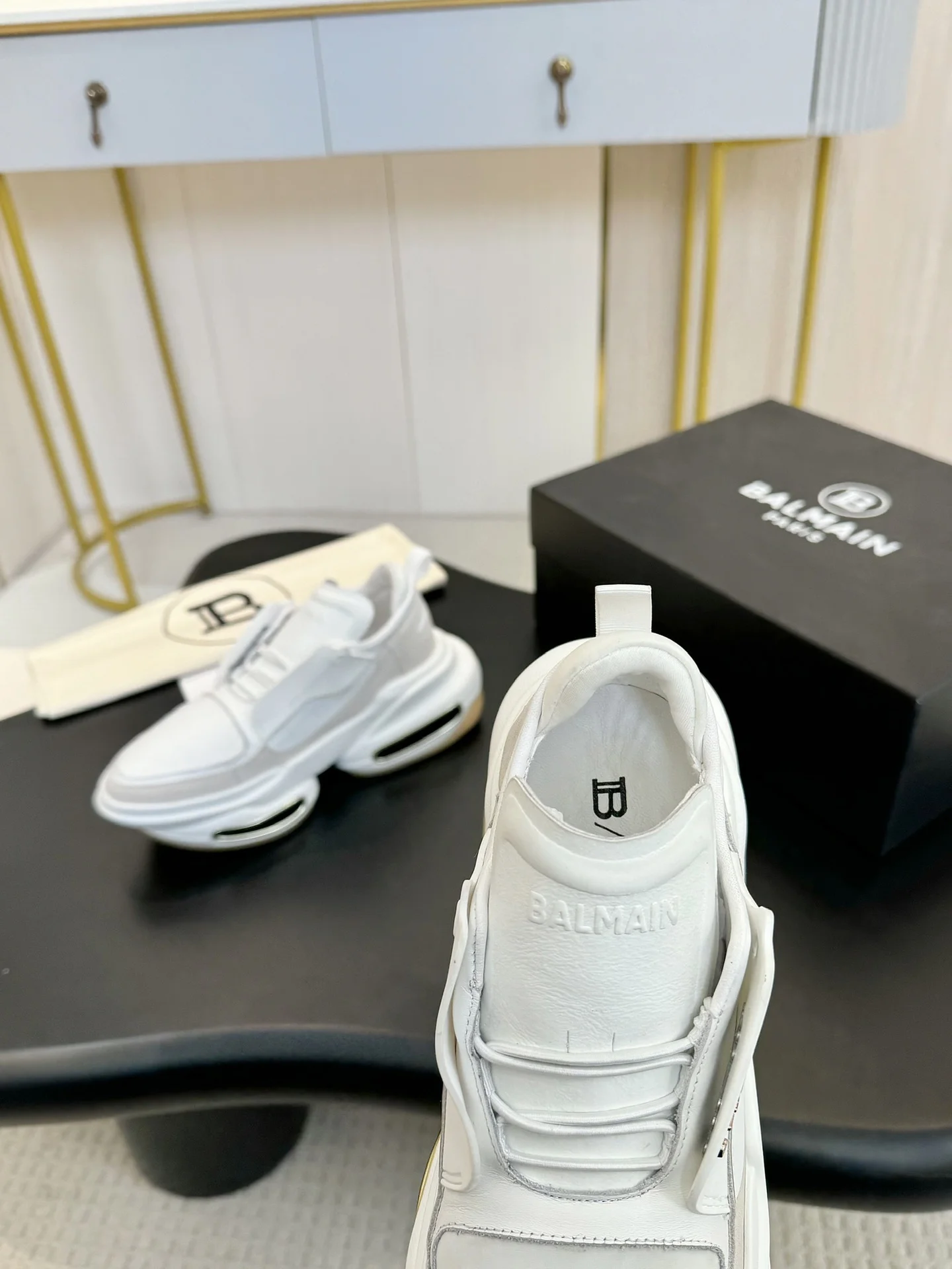 BALMAIN Sneakers Mixed Materials White-Grey EU35-46 C90202609110077 - Image 5