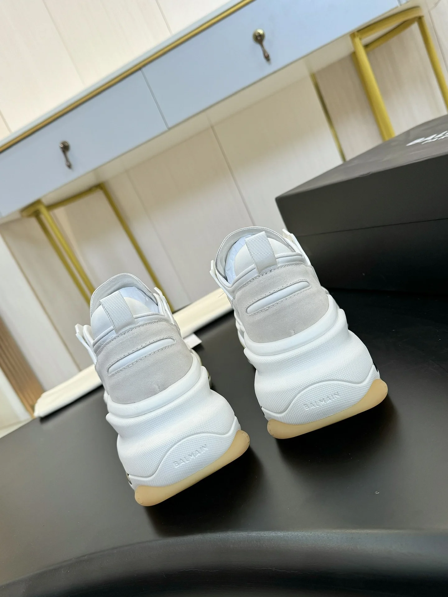 BALMAIN Sneakers Mixed Materials White-Grey EU35-46 C90202609110077 - Image 7