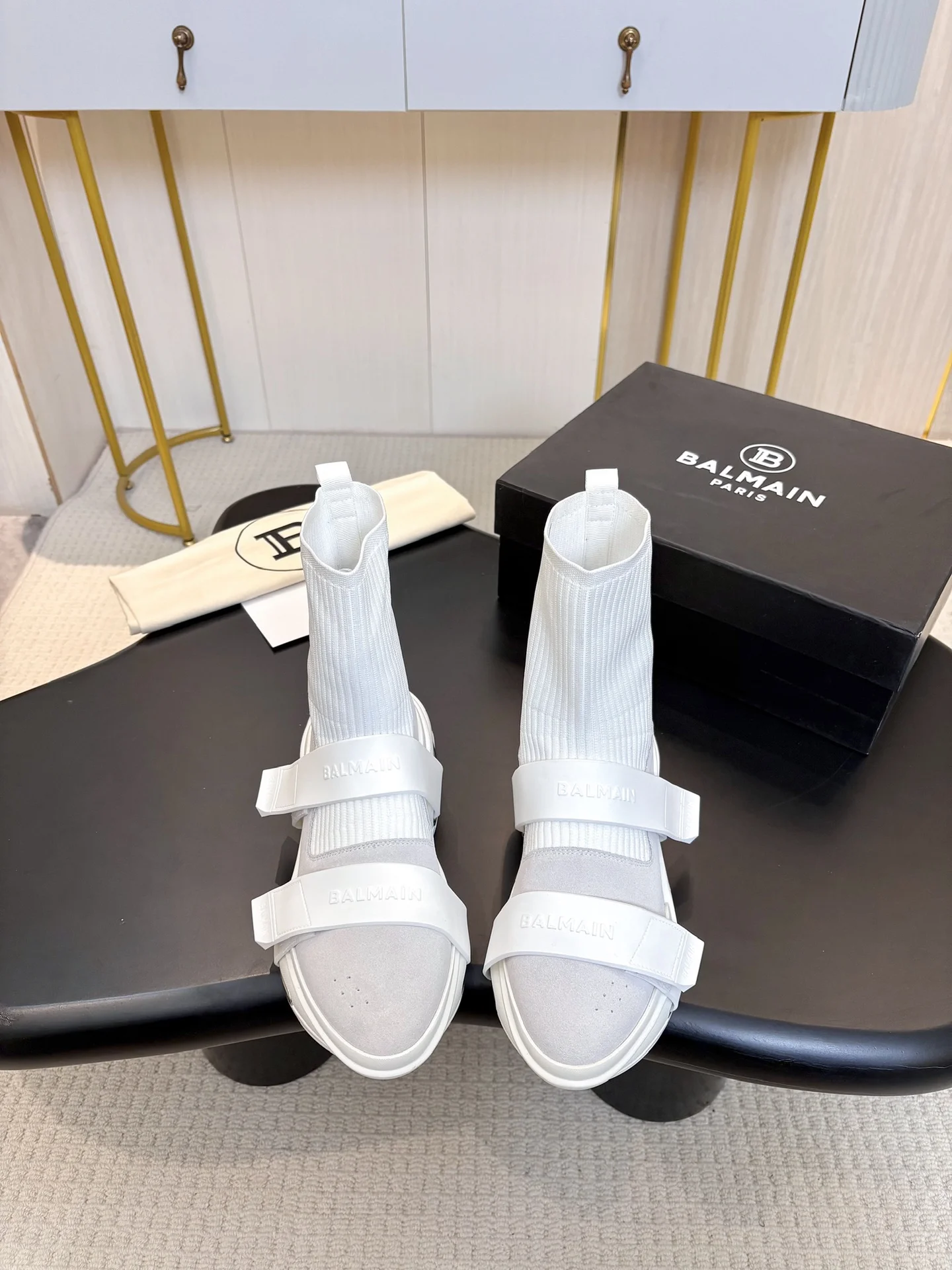 BALMAIN Sneakers Mixed Materials White-Silver EU35-46 C90202609110067 - Image 4