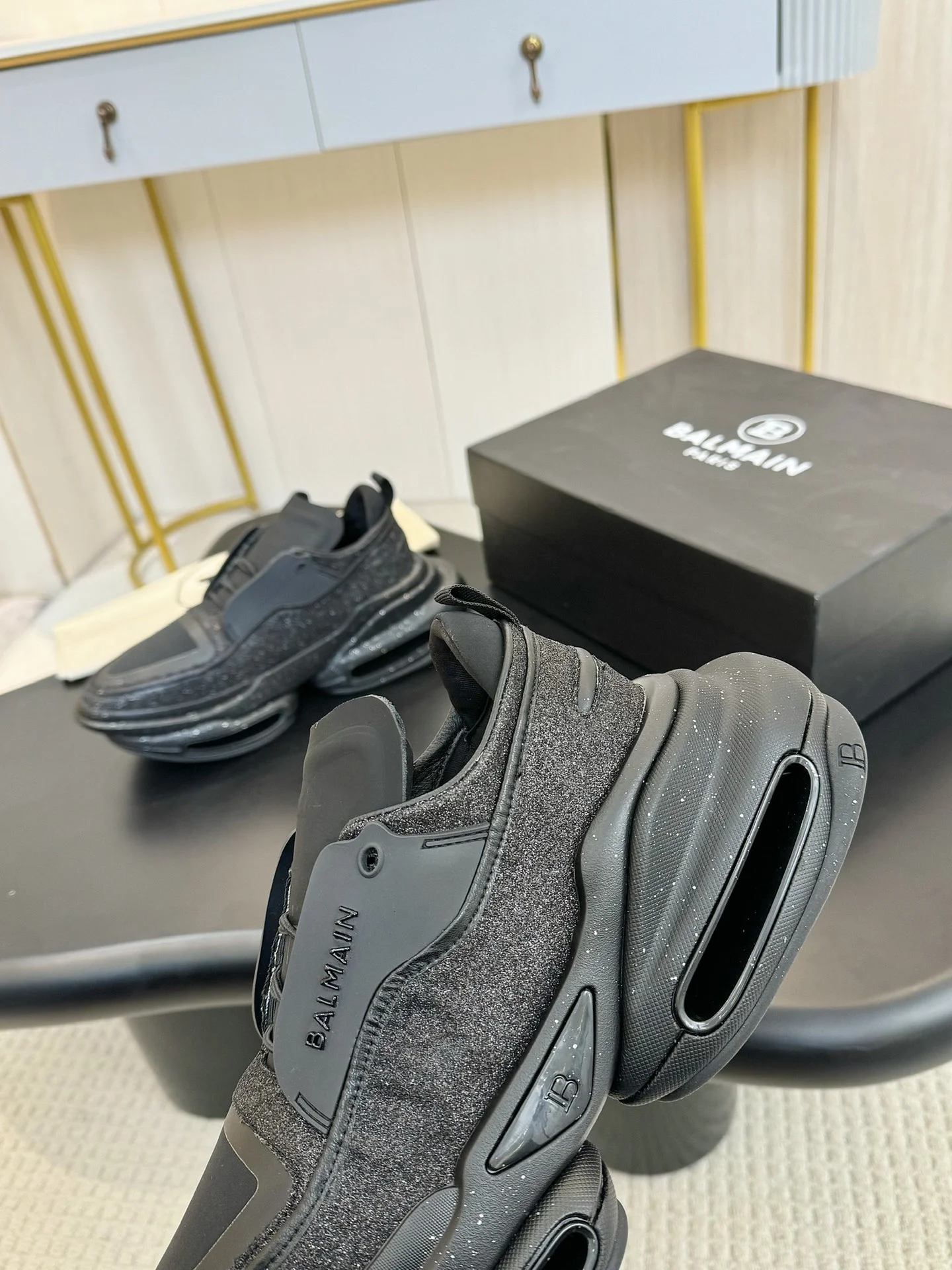 BALMAIN Sneakers Multi-material TPU Black EU35-46 C90202609110081 - Image 6
