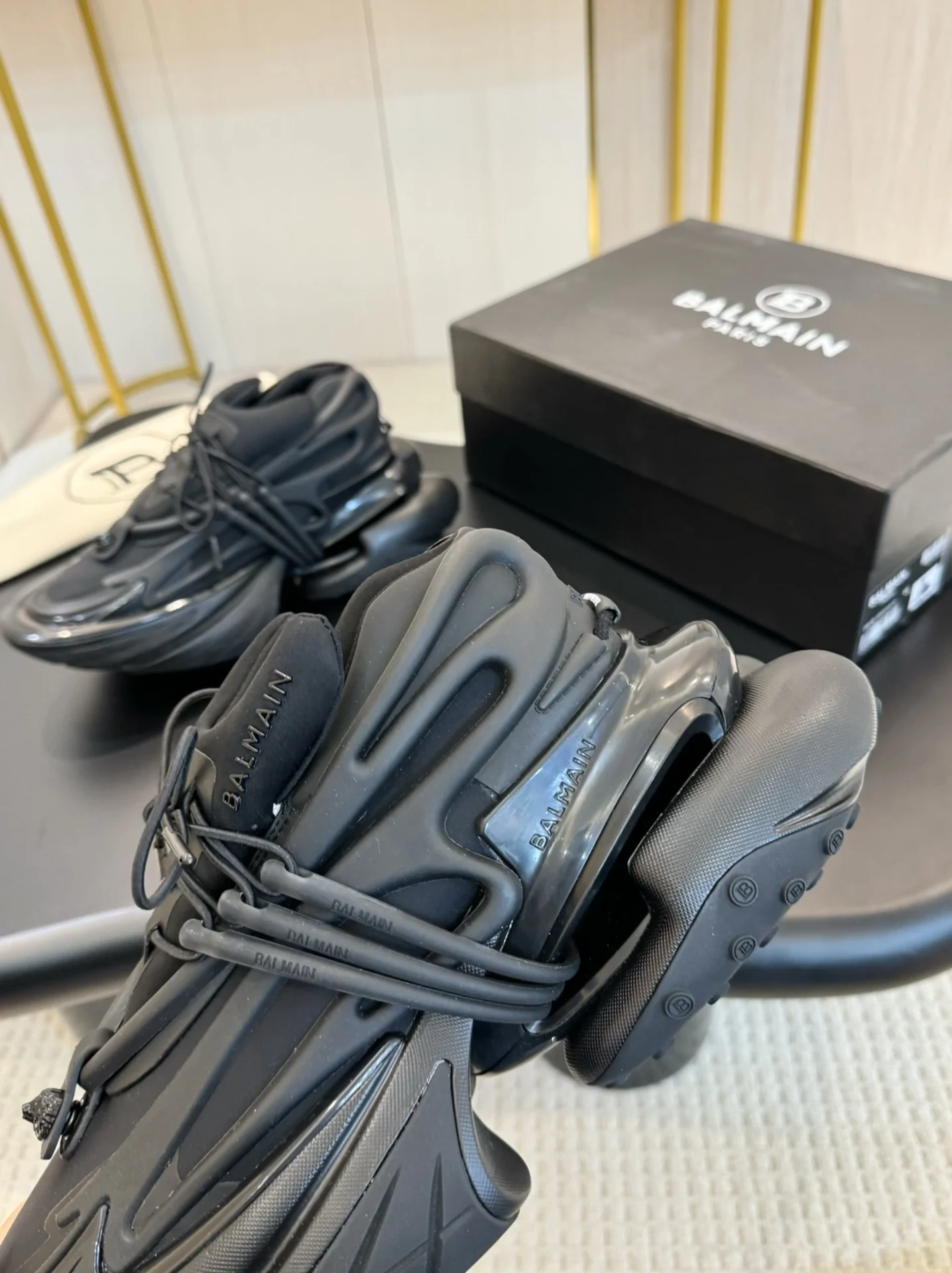 BALMAIN Sneakers Multi-material TPU Black EU35-46 C90202609110090 - Image 6