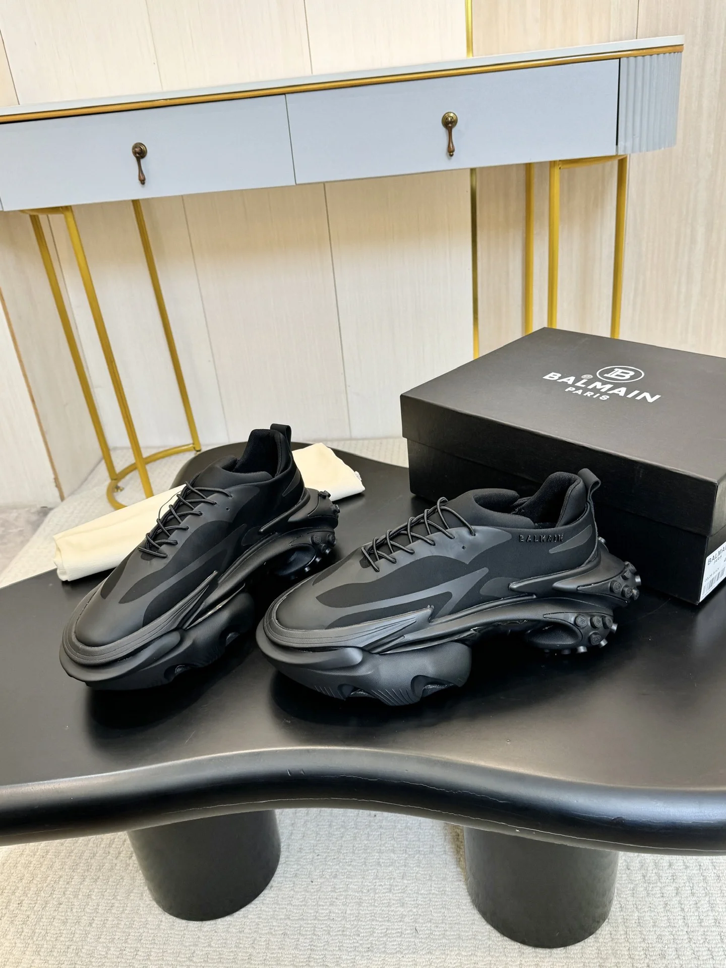 BALMAIN Sneakers TPU Foam Sole Black EU40-46 C80202609110066 - Image 6