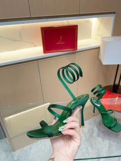 Alternative view of BENEDETTA BRUZZICHES Pumps Silk Green-Silver EU35-39 B70202609110392