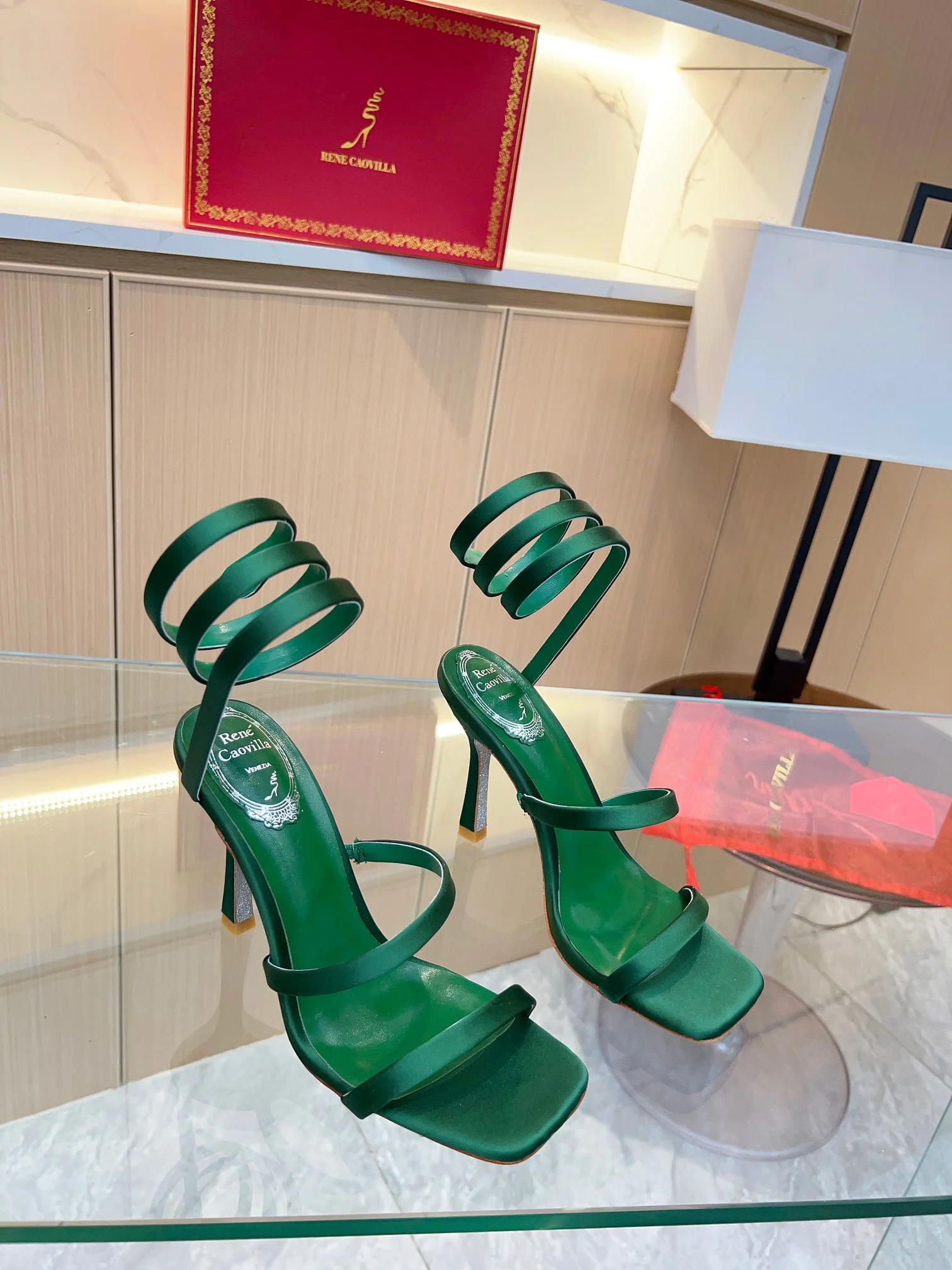 BENEDETTA BRUZZICHES Pumps Silk Green-Silver EU35-39 B70202609110392 - Image 7