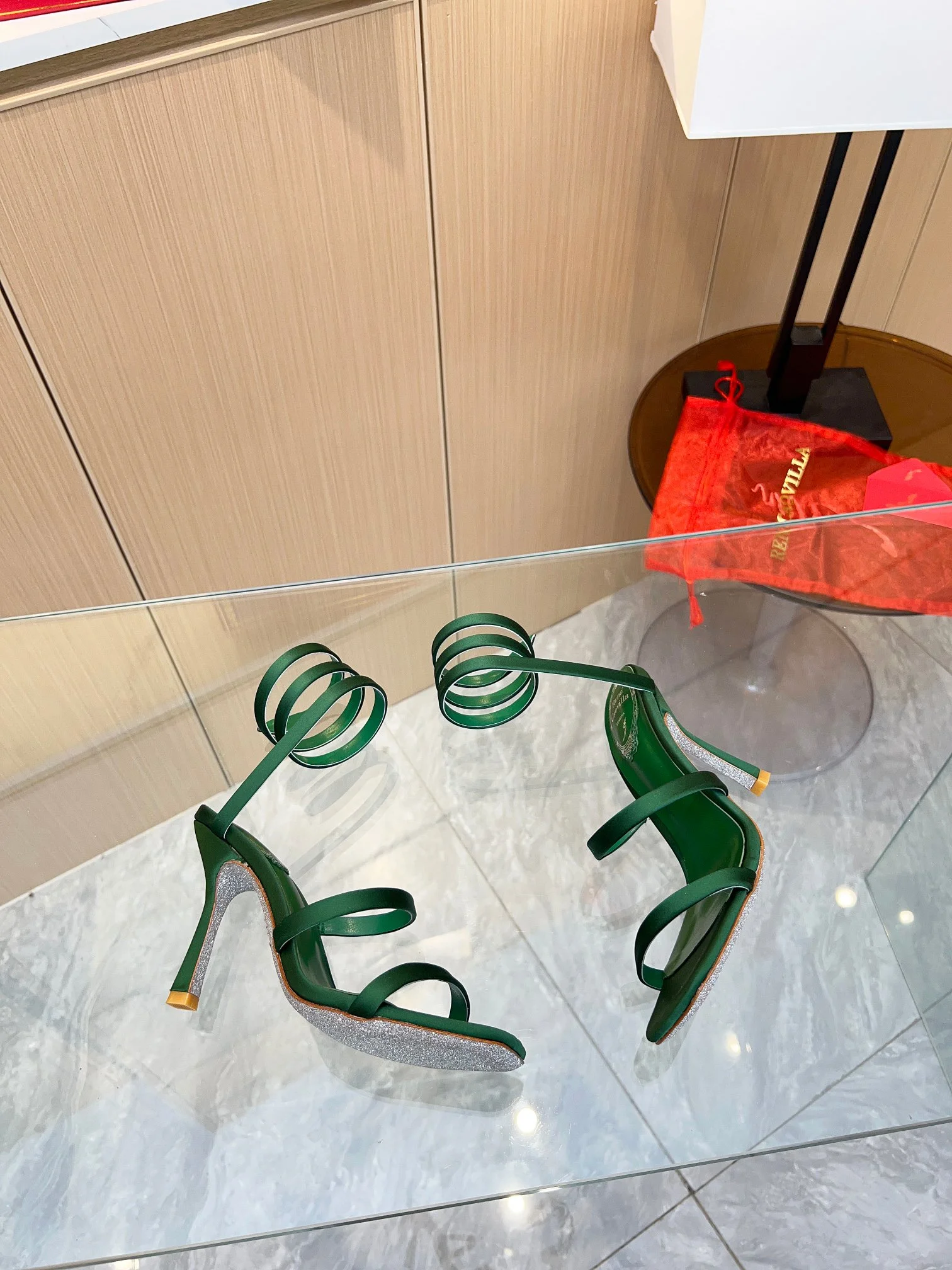 BENEDETTA BRUZZICHES Pumps Silk Green-Silver EU35-39 B70202609110392 - Image 9