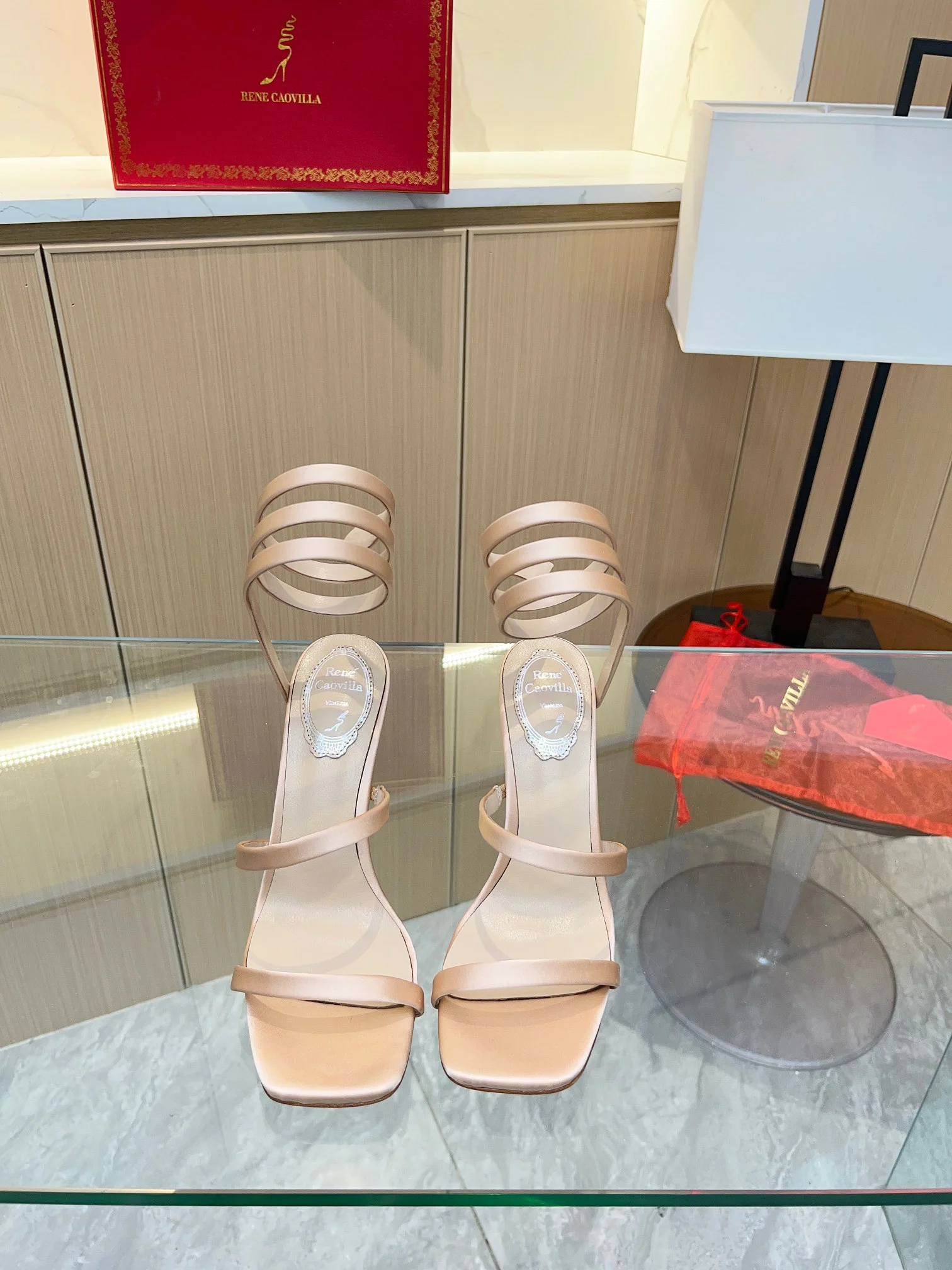 BENEDETTA BRUZZICHES Sandals Silk Satin Beige-Silver EU35-39 B70202609110393 - Image 4
