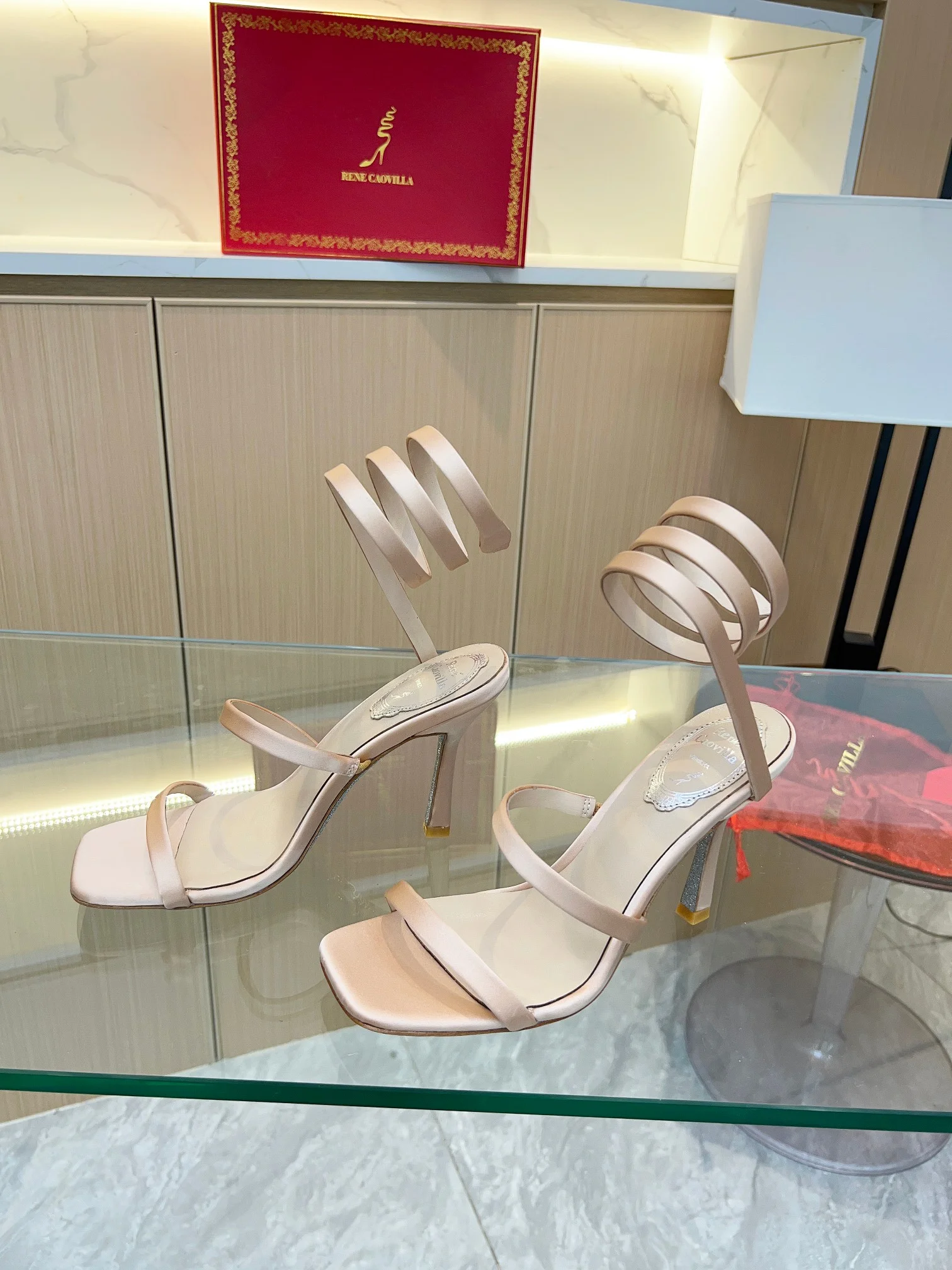 BENEDETTA BRUZZICHES Sandals Silk Satin Beige-Silver EU35-39 B70202609110393 - Image 6
