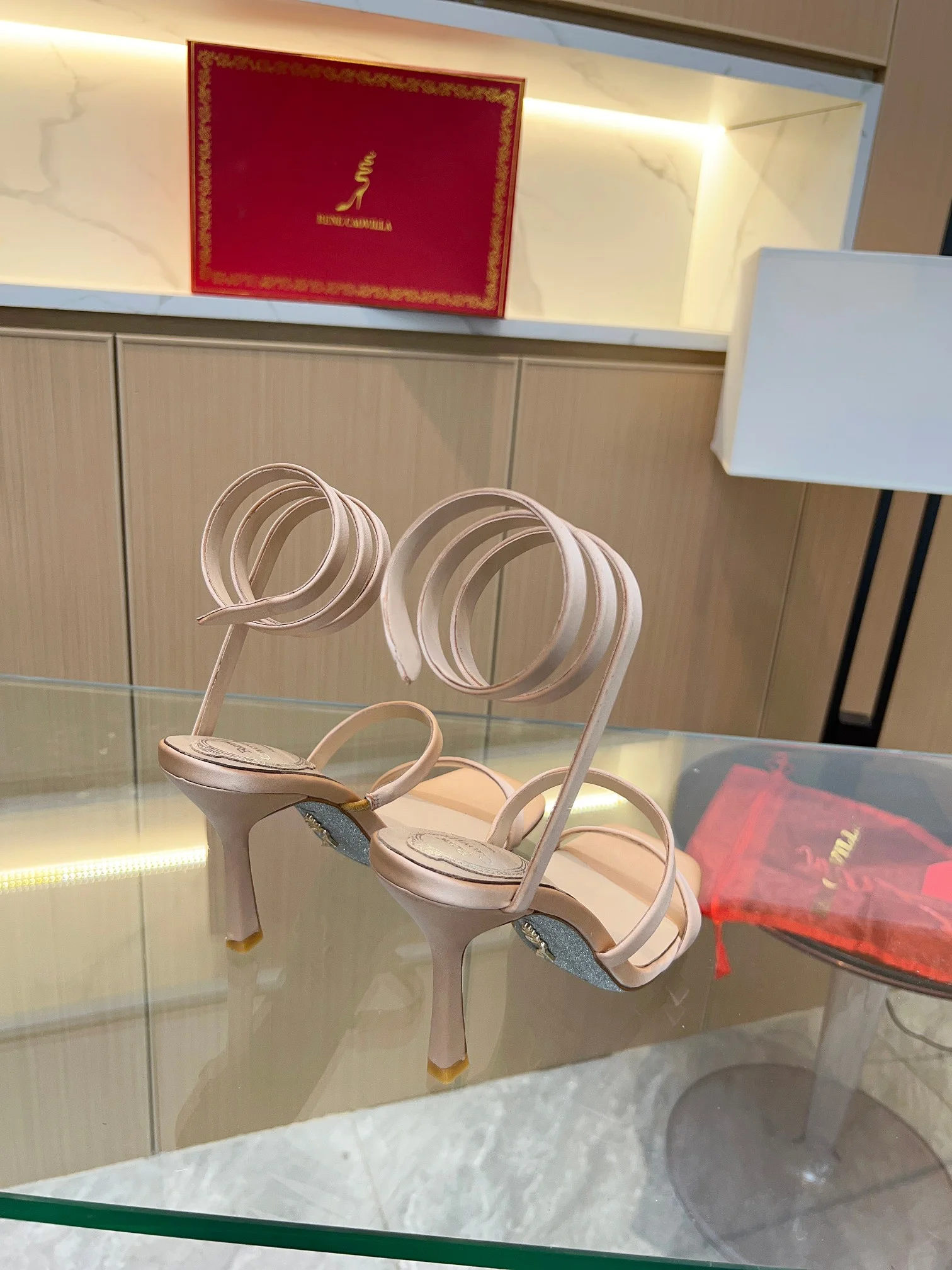 BENEDETTA BRUZZICHES Sandals Silk Satin Beige-Silver EU35-39 B70202609110393 - Image 8