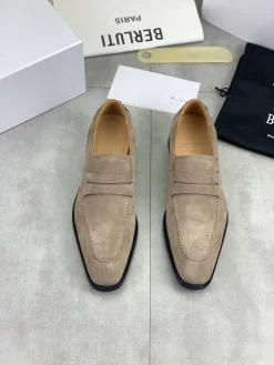 Alternative view of BERLUTI Formal Shoes Calf Suede Beige-Brown EU39-45 F00202609110927