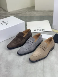 Alternative view of BERLUTI Formal Shoes Calfskin Leather Brown-Black EU39-45 F00202609110929
