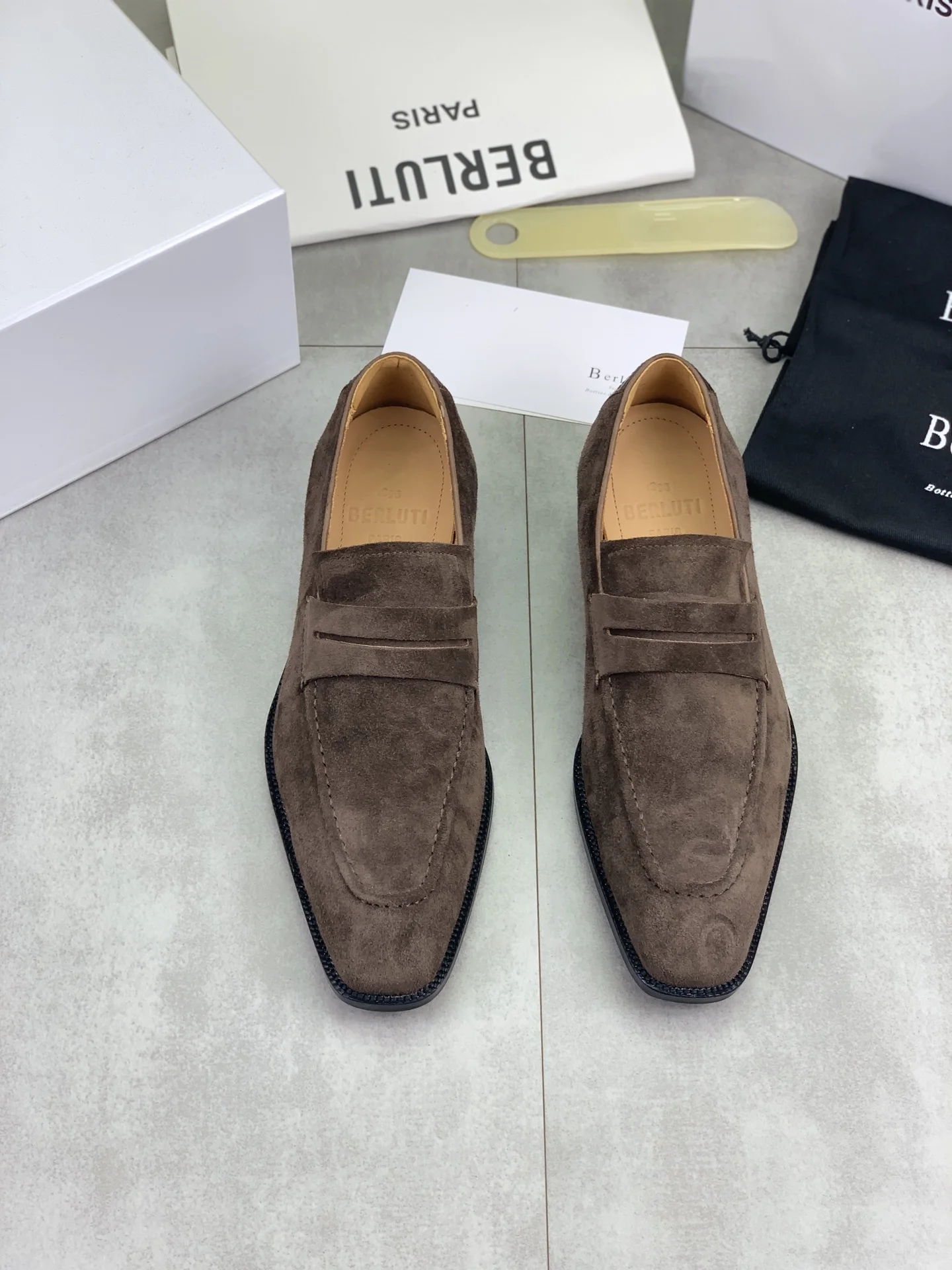 BERLUTI Formal Shoes Calfskin Leather Brown-Black EU39-45 F00202609110929 - Image 3
