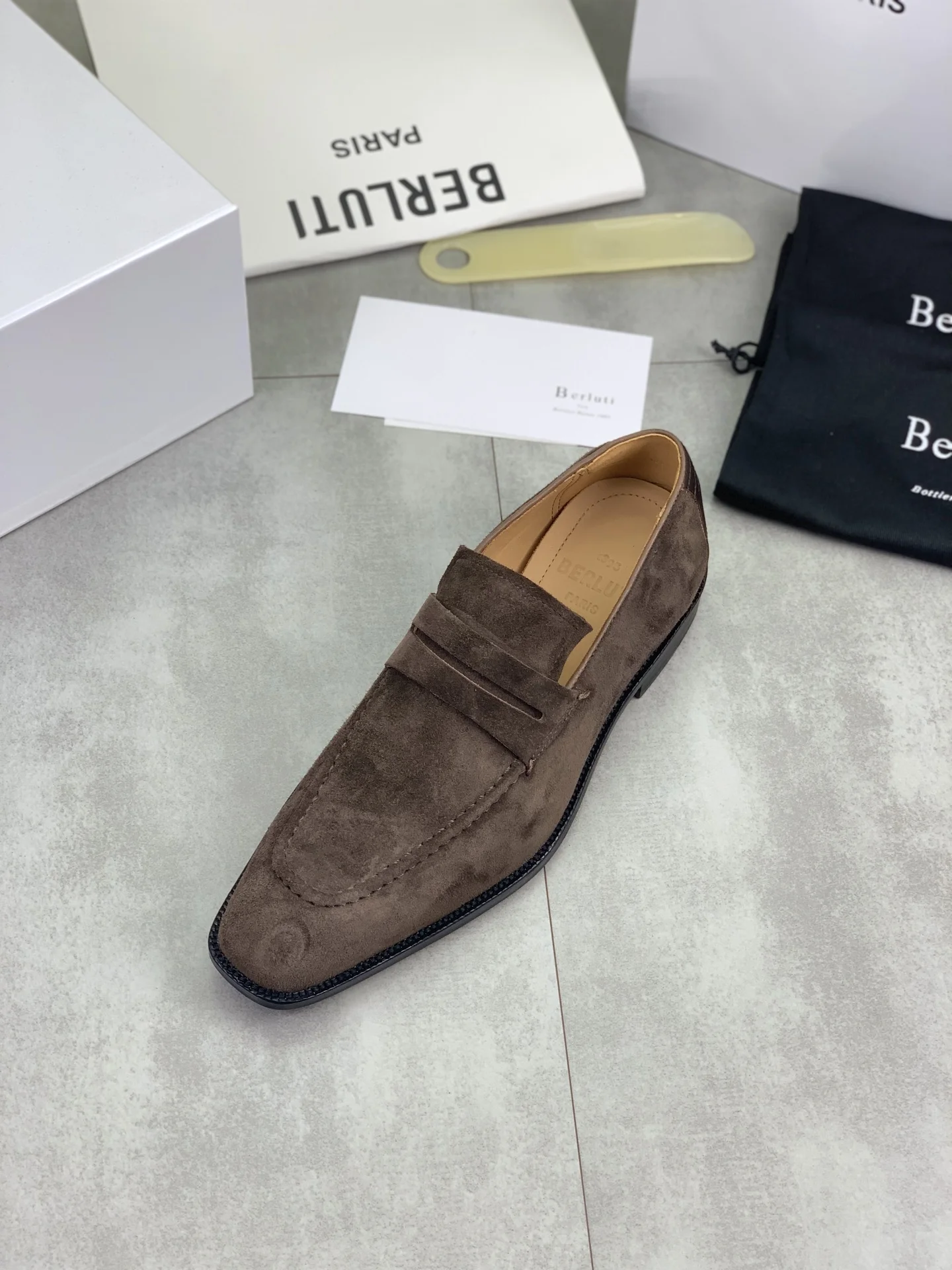 BERLUTI Formal Shoes Calfskin Leather Brown-Black EU39-45 F00202609110929 - Image 5