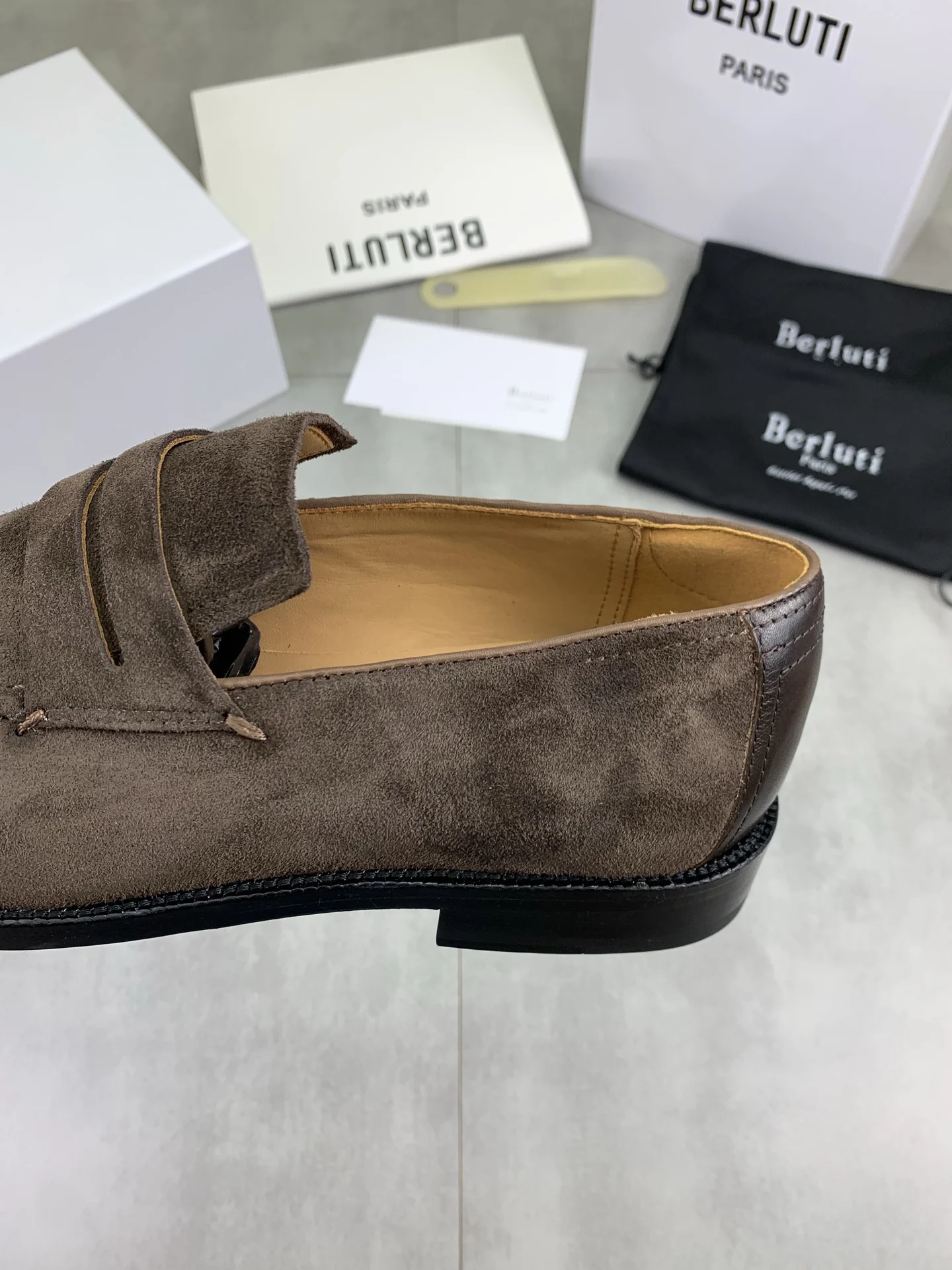 BERLUTI Formal Shoes Calfskin Leather Brown-Black EU39-45 F00202609110929 - Image 8