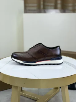 BERLUTI Sneakers Calf Leather Brown-White EU39-44 D60202609111019