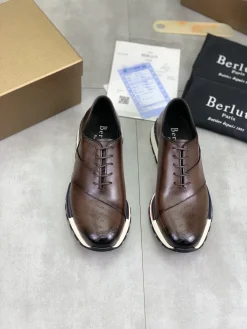 Alternative view of BERLUTI Sneakers Calf Leather Brown-White EU39-44 D60202609111019