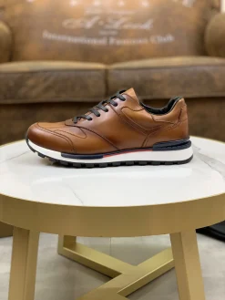 BERLUTI Sneakers Calfskin Leather Brown-Black EU39-44 E00202609111021