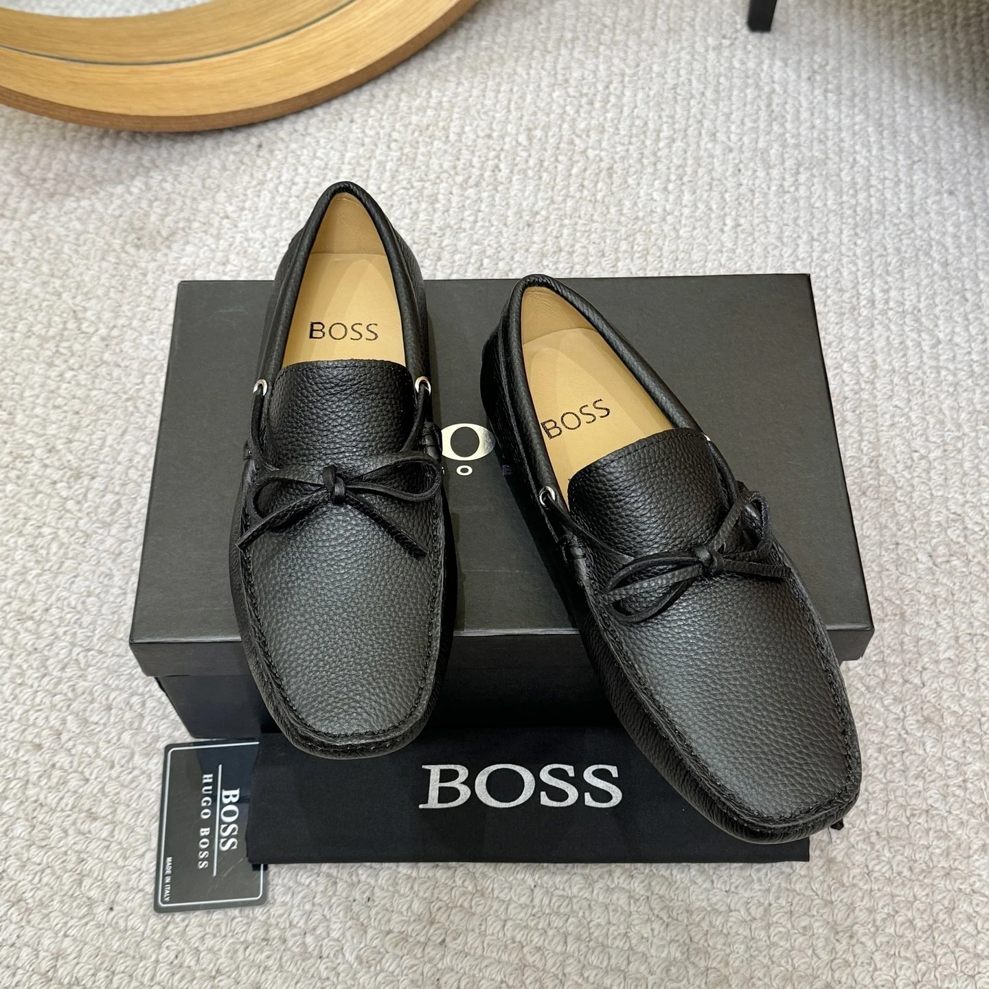 BOSS Loafers Calf Leather Black EU38-46 B00202609110130