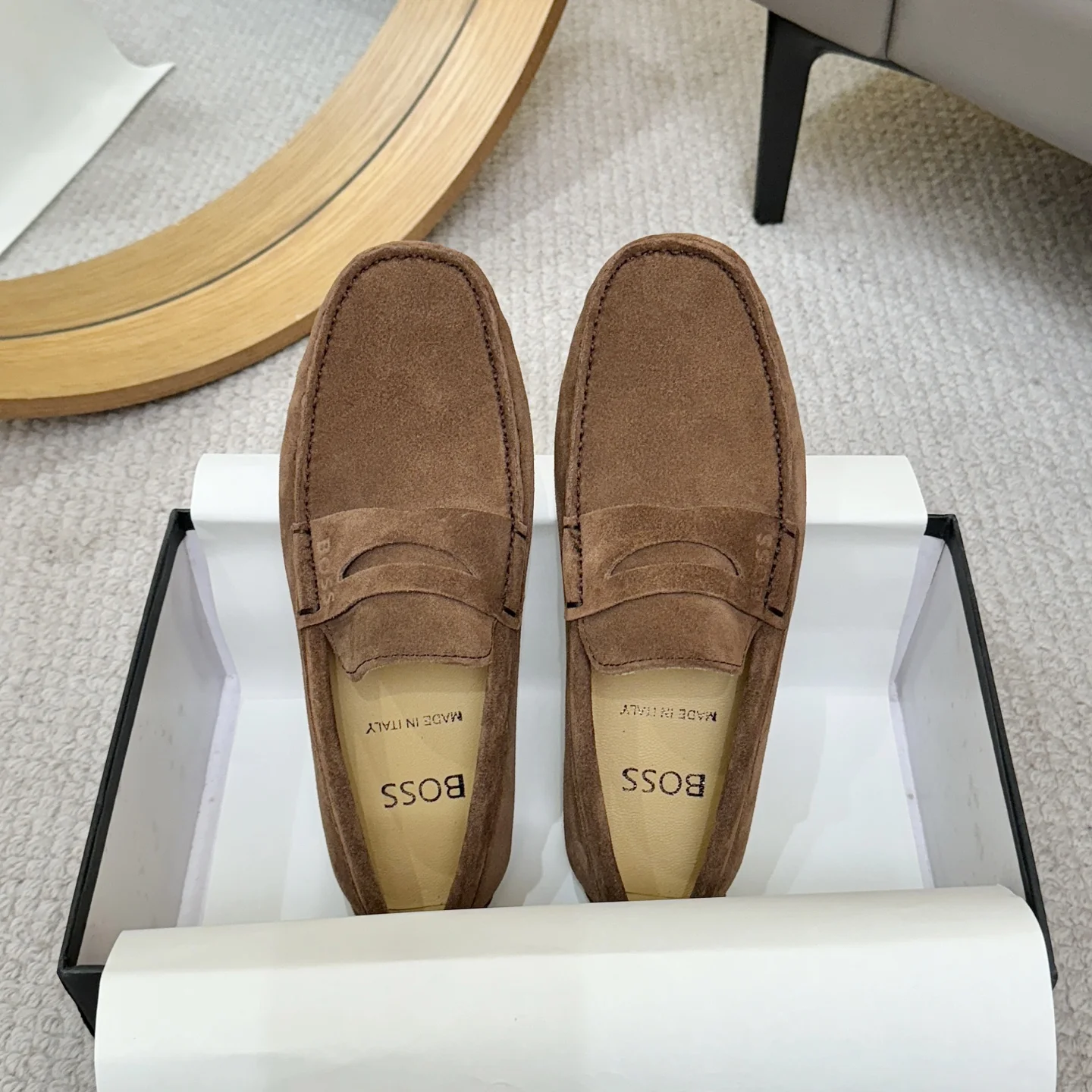BOSS Loafers Calf Leather Brown EU38-46 B00202609110127 - Image 2