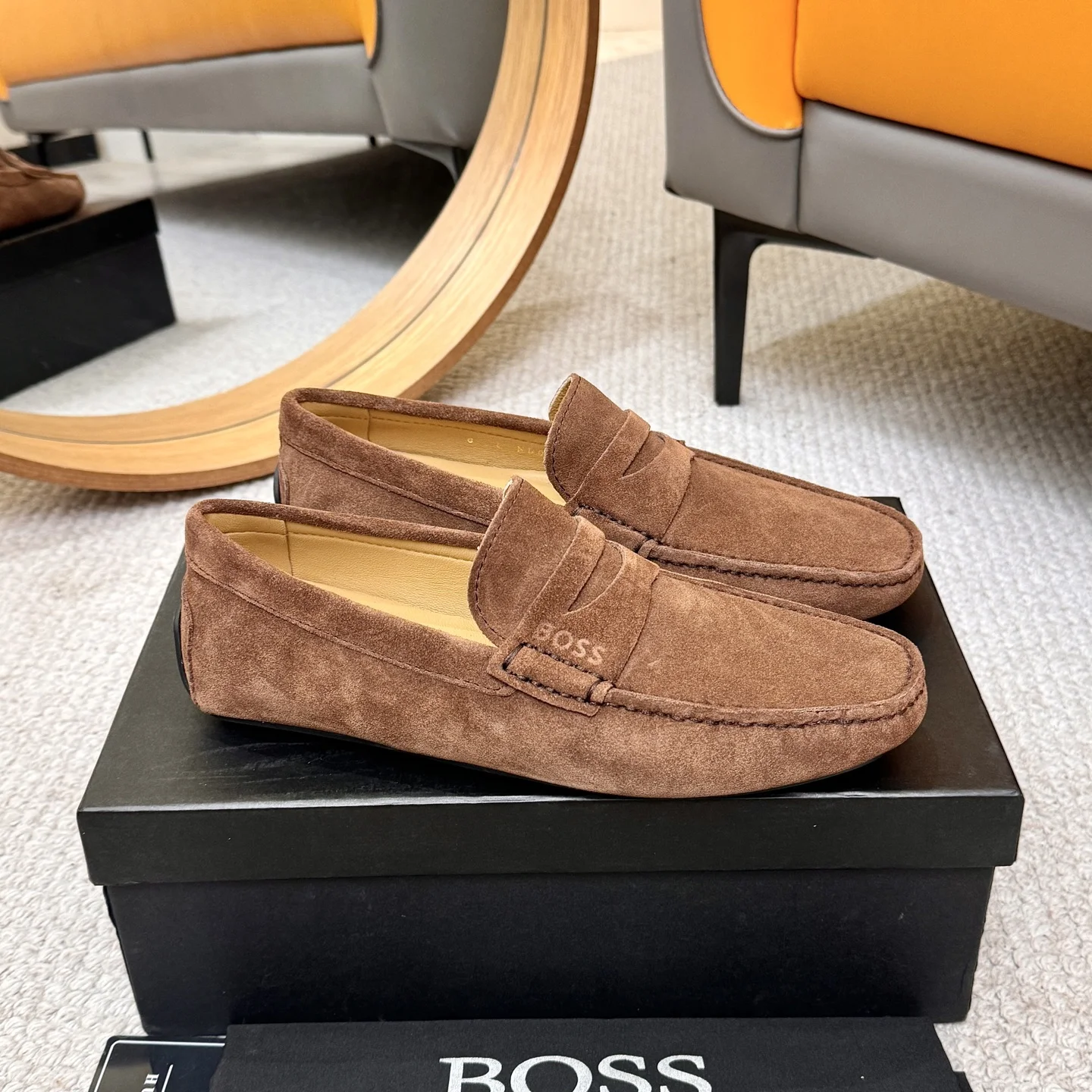 BOSS Loafers Calf Leather Brown EU38-46 B00202609110127 - Image 3